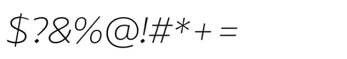 Arpona Sans Thin Italic Font OTHER CHARS