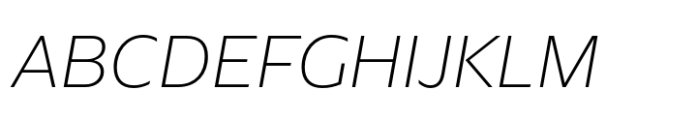 Arpona Sans Thin Italic Font UPPERCASE