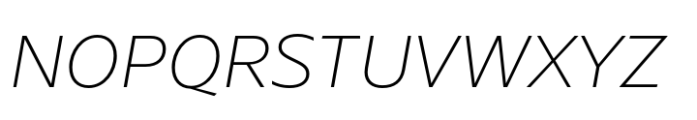 Arpona Sans Thin Italic Font UPPERCASE