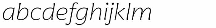 Arpona Thin Italic Font LOWERCASE