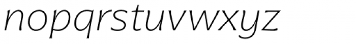 Arpona Thin Italic Font LOWERCASE