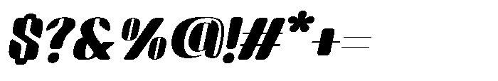 Arqon Black Extra Expanded Oblique Font OTHER CHARS