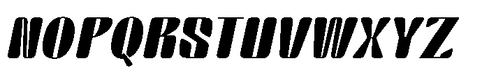 Arqon Black Extra Expanded Oblique Font UPPERCASE