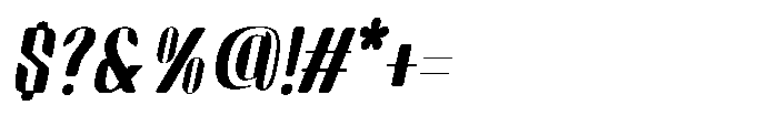 Arqon Black Semi Condensed Oblique Font OTHER CHARS