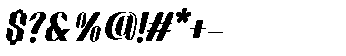 Arqon Black Semi Expanded Oblique Font OTHER CHARS