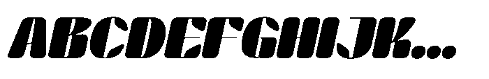Arqon Black Ultra Expanded Oblique Font UPPERCASE