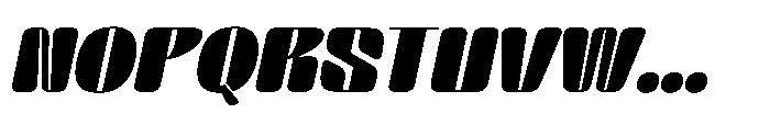Arqon Black Ultra Expanded Oblique Font UPPERCASE