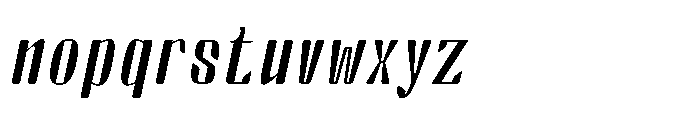 Arqon Bold Condensed Oblique Font LOWERCASE