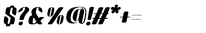 Arqon Bold Extra Expanded Oblique Font OTHER CHARS