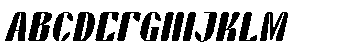 Arqon Bold Extra Expanded Oblique Font UPPERCASE
