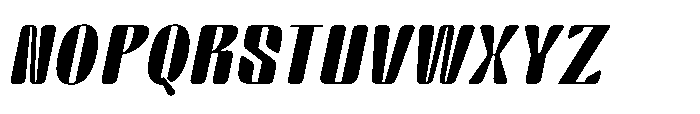 Arqon Bold Extra Expanded Oblique Font UPPERCASE