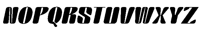 Arqon Bold Ultra Expanded Oblique Font UPPERCASE