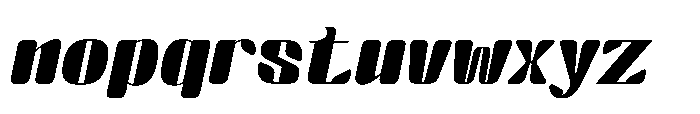 Arqon Bold Ultra Expanded Oblique Font LOWERCASE