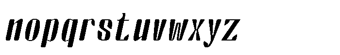 Arqon Expanded Oblique Font LOWERCASE