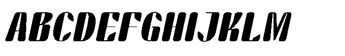 Arqon Extra Black Expanded Oblique Font UPPERCASE