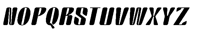 Arqon Extra Black Expanded Oblique Font UPPERCASE