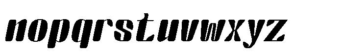 Arqon Extra Black Expanded Oblique Font LOWERCASE