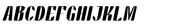 Arqon Extra Bold Expanded Oblique Font UPPERCASE