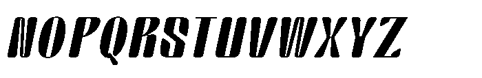 Arqon Extra Bold Expanded Oblique Font UPPERCASE