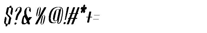 Arqon Hairline Ultra Expanded Oblique Font OTHER CHARS