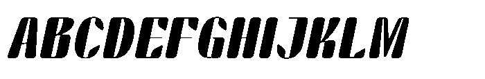 Arqon Medium Ultra Expanded Oblique Font UPPERCASE
