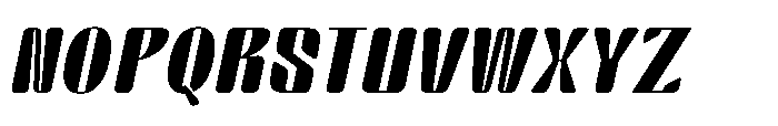 Arqon Medium Ultra Expanded Oblique Font UPPERCASE