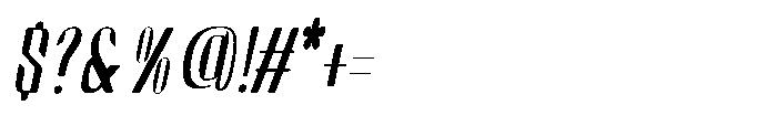 Arqon Thin Extra Condensed Oblique Font OTHER CHARS