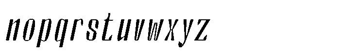 Arqon Ultra Condensed Oblique Font LOWERCASE