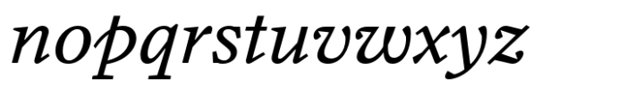 Arrieta Italic Font LOWERCASE