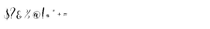 Arsavi Script Font OTHER CHARS