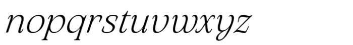 Arsenica Antiqua Light Italic Font LOWERCASE
