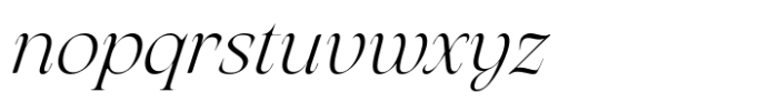 Arsenica Light Italic Font LOWERCASE