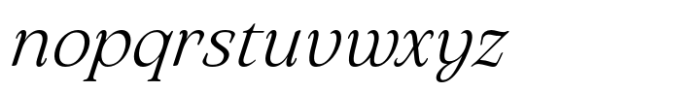 Arsenica Text Light Italic Font LOWERCASE