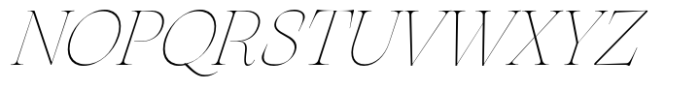 Arsenica Thin Italic Font UPPERCASE