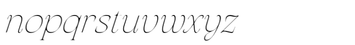 Arsenica Thin Italic Font LOWERCASE