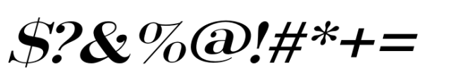 Arshila Bold Italic Expanded Font OTHER CHARS