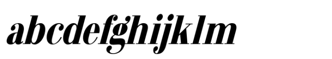 Arshila Extra Bold Italic Condensed Font LOWERCASE