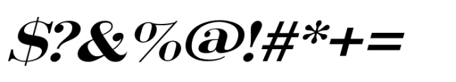 Arshila Extra Bold Italic Expanded Font OTHER CHARS