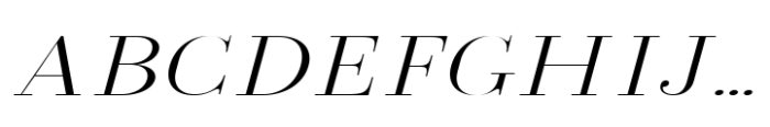 Arshila Extra Light Expanded Italic Font UPPERCASE