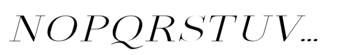Arshila Extra Light Expanded Italic Font UPPERCASE