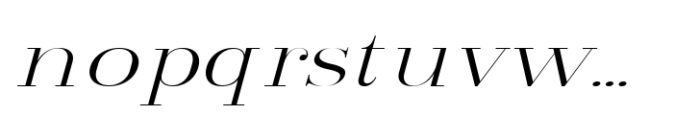 Arshila Extra Light Expanded Italic Font LOWERCASE