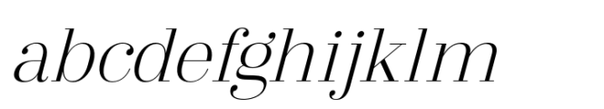 Arshila Extra Light Italic Font LOWERCASE