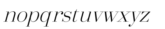 Arshila Extra Light Italic Font LOWERCASE