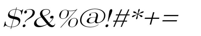 Arshila Italic Expanded Font OTHER CHARS
