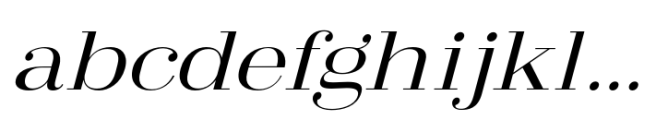 Arshila Italic Expanded Font LOWERCASE