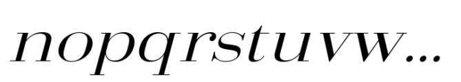 Arshila Italic Expanded Font LOWERCASE