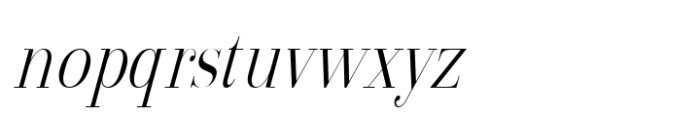 Arshila Light Condensed Italic Font LOWERCASE