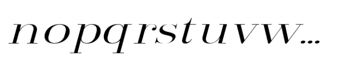 Arshila Light Expanded Italic Font LOWERCASE