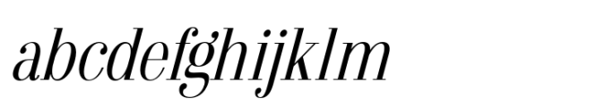 Arshila Light Italic Condensed Font LOWERCASE