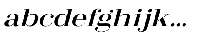 Arshila Semi Bold Italic Expanded Font LOWERCASE